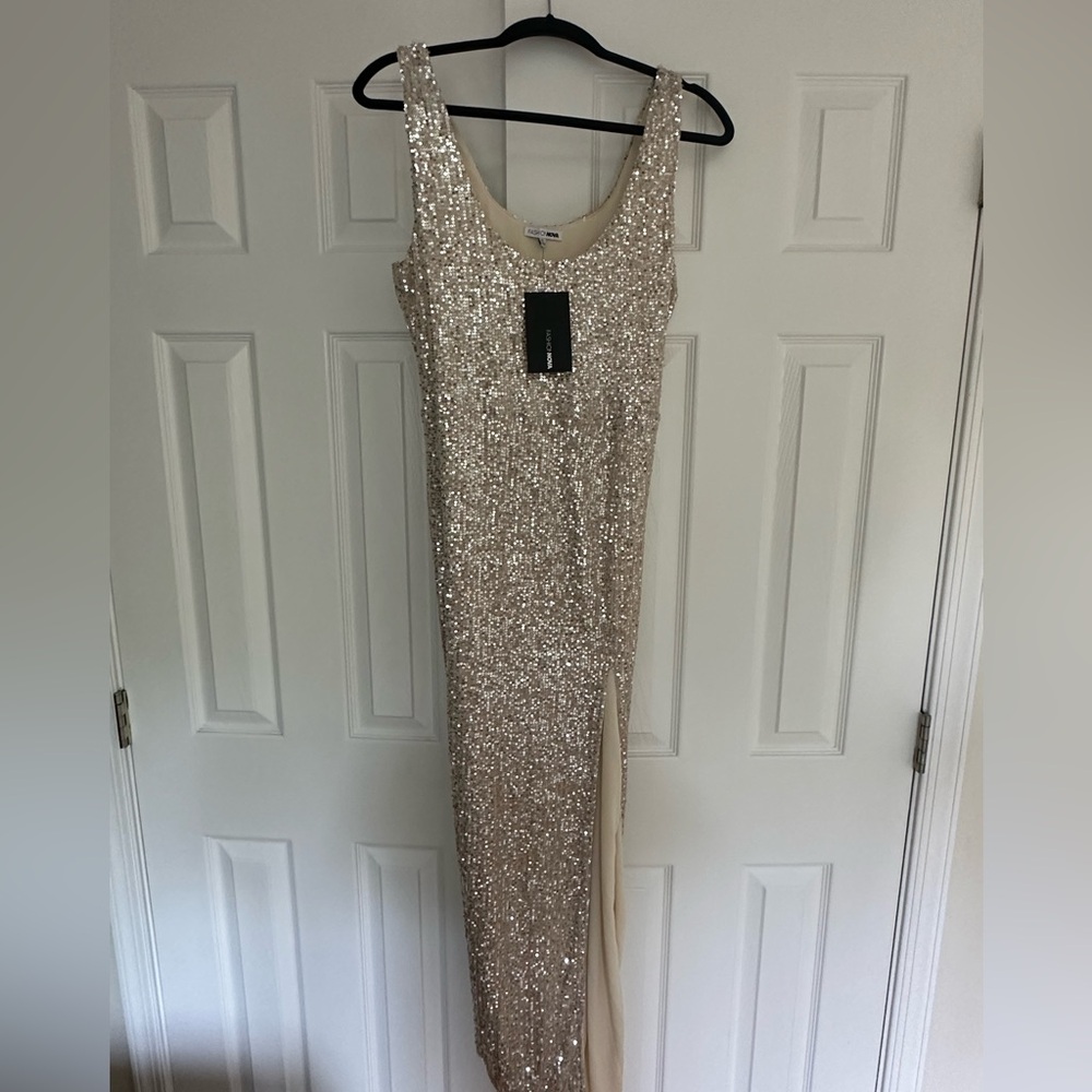 New with tags Fashion Nova sequin gown